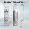 Fihatokus 4 Inch Pocket Door Edge Pull, 304 Stainless Steel