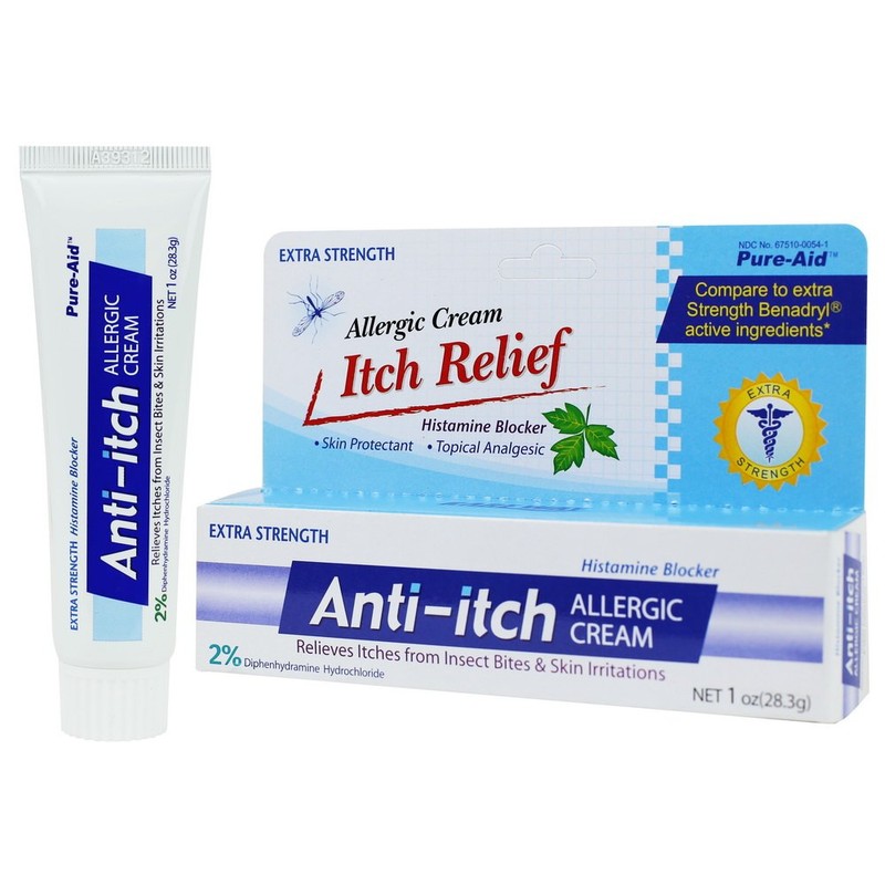 Pure-Aid Anti-Itch Allergic Cream - 1oz (2 Pack)