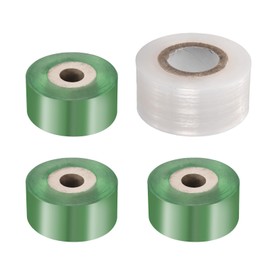 QUARKZMAN 2 Rollen Obstbaum-Veredelungsband 2CM 3CM Breite 100M Länge PE Dehnbares Garten-Veredelungswerkzeug Pflanzen Selbstklebende Floristikfolie für Blumenbaum, Grün Weiß