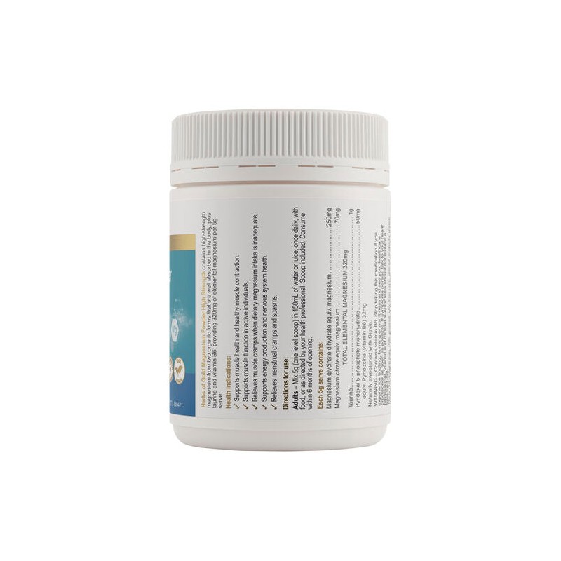 Herbs Of Gold Magnesium Powder High Strength 150g Oral Powder