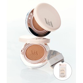 V&A Beauty Long Wear Cushion Foundation Radiant (Main Product + Refill) (+ 4 Puffs Gift)