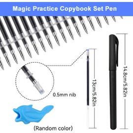 AALGO Magic Pens & Refills for Children's Magic Copybooks,Grooved Kids Book Disappearing Ink Pen for Tracing Books,Grooved Writing Books for Kids 3-5
