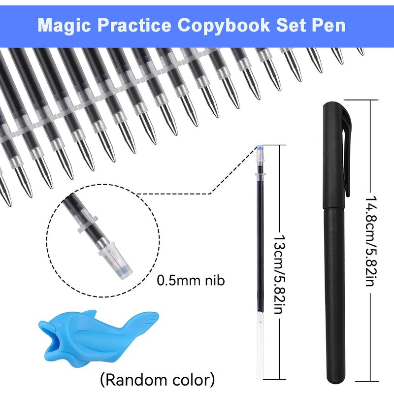 AALGO Magic Pens & Refills for Children's Magic Copybooks,Grooved Kids