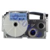 Casio XR-12BU1 Black on Blue Label Tape - Black on