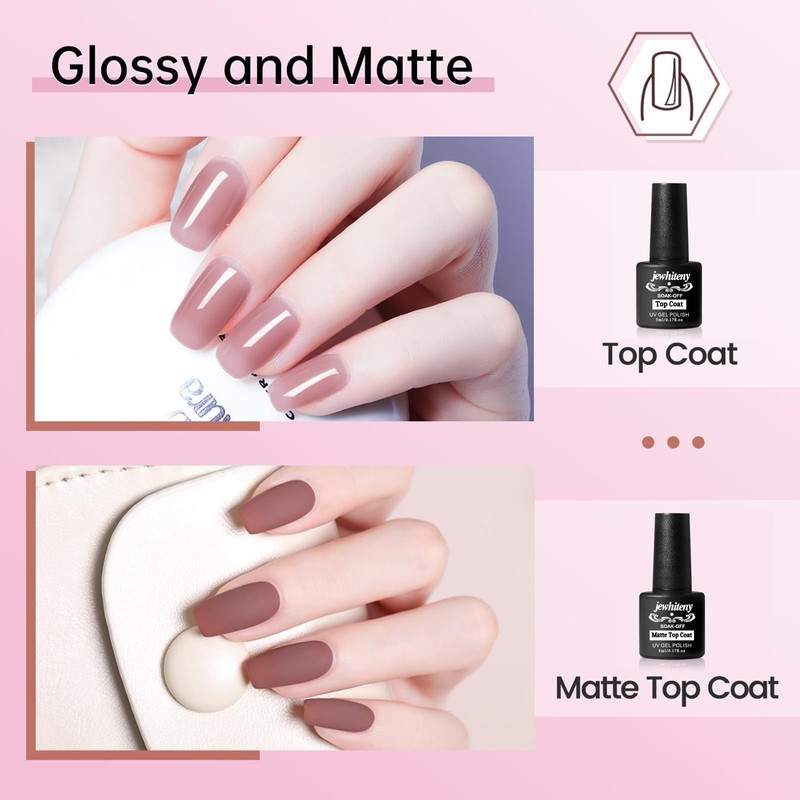 JEWHITENY Poly Extension Gel Nail Kit 14 PCS Poly Gel