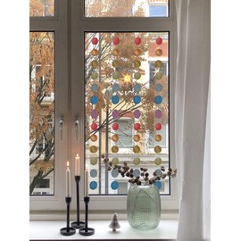 ART-CRAFT 4 x Capiz Shell Chain Garland as Hanging Decoration for Windows or Decoration Living Room but also as Garden Decoration Length 100 cm