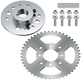 YOXUFA 40/41/420 Chain Sprocket 48 Tooth with 1" Bore 1/4 Keyway Go Kart Sprocket Hub Replacement for Predator 212cc 196cc Go Cart Mini Bike Powersports Parts
