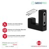 GedoTec® Clothes Hook Set Square Coat Hooks White Coated –