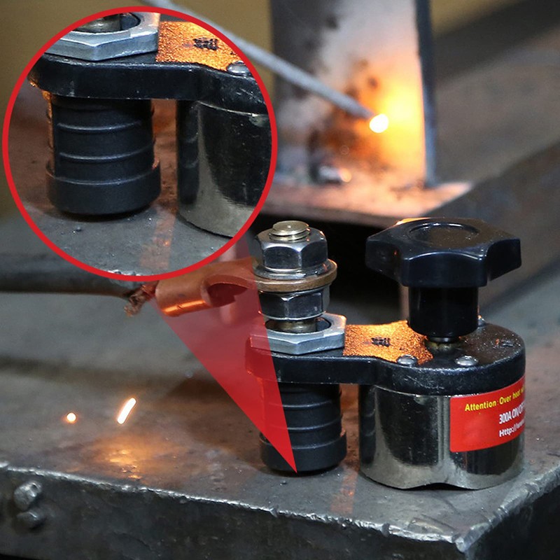 Abrazadera de Conexión a Tierra de Soldadura Magnética, Conector Magnético