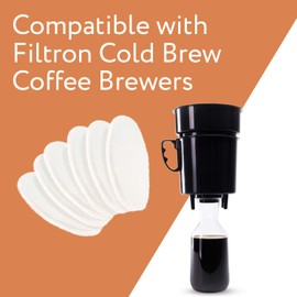 6-Pack of Filtron-Compatible Replacement Filter Pads for the Filtron Cold Brew Coffee Concentrate - By Impresa Products - Cold Brew Coffee Filter