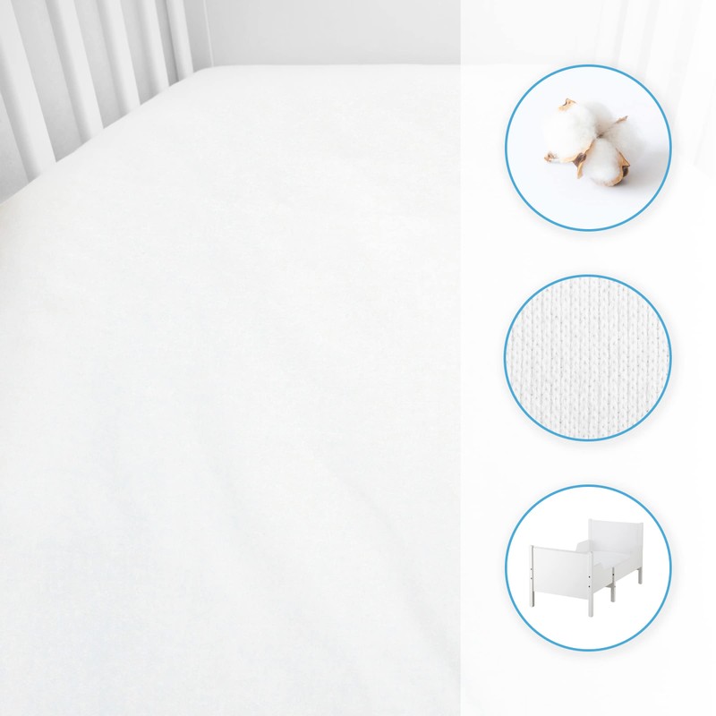 2X Jersey 100% Cotton Fitted Sheet for 160 x 80