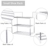 Fouews Small Shoe Rack, Narrow Stackable Shoe Shelf Organizer for