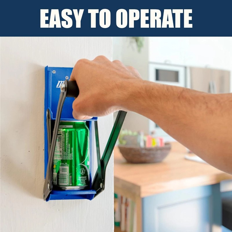 McKay 16 Oz Blue Can Crusher Smasher For Recycling Sturdy