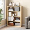 NELYE Basic Open Shelf Bookcase - 4-Tier Wooden Cube Storage