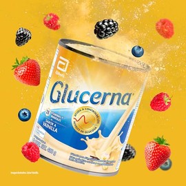 Glucerna - En Polvo Sabor Vainilla 400g, Control de Azcar, Carbohidratos de Rpida Absorcin, con Protena y Fibra, Vitaminas y Minerales, Sin Azcar,... 