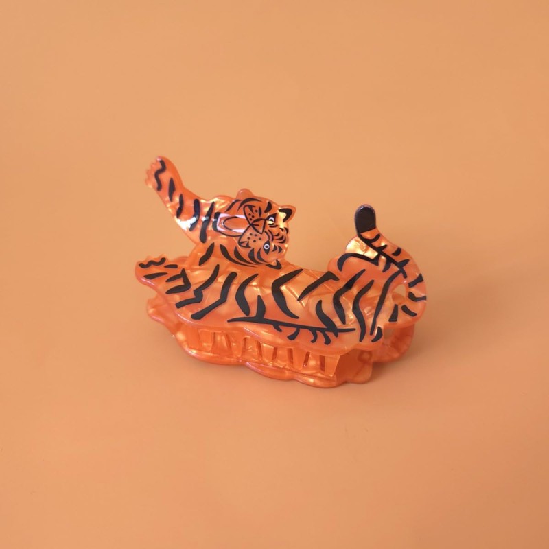 Funny Tiger Hair Clips,Acrylic Claw Clips,Animal Hair Clips for Women
