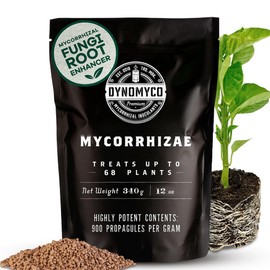 DYNOMYCO Granular Mycorrhizal Fungi Inoculant, 340g / 12oz – Boosts Root Growth, Yields & Nutrient Uptake – 900 Propagules/g, Concentrated Granules, & OMRI Listed – Biofertilizer for Plant Growth