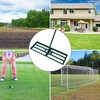 Lawn Leveling Rake,Stainless Steel Lawn Leveler with 30”x10” Ground Plate,