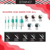 Staino Twins Interdental Brush Dual-Ended Travel Brush, Medium Cylindrical Brush,