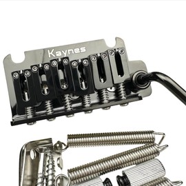 KAYNES - Puente de trémolo para guitarra eléctrica de 2 puntos con bloque de latón compatible con suhr y Fender Strat Style KY06 (bloque de latón, negro)