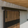 TOPCCJHHD 6FT/72'' Box Rail Sliding Barn Door Hardware Kit Ceiling