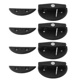 Marine Cabinet Twist Latch, Black Easy Installation 4 Sets Reinforced Nylon Boat Door Turn Button Lock for RV for Yacht