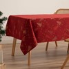 GAMUSI Tablecloth Christmas Jacquard Gold Thread Dining Table Square Christmas