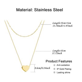 HSAJS Heart Letter Necklace for Women Silver Pendant Necklace for Girls Gold Necklace Jewellery Gifts for Mum Her Wife Girlfriend Anniversary Birthday Mothers Day Christmas Valentines