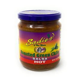Sadie's of New Mexico Roasted Green Chile Hot Salsa 16oz QTY 2