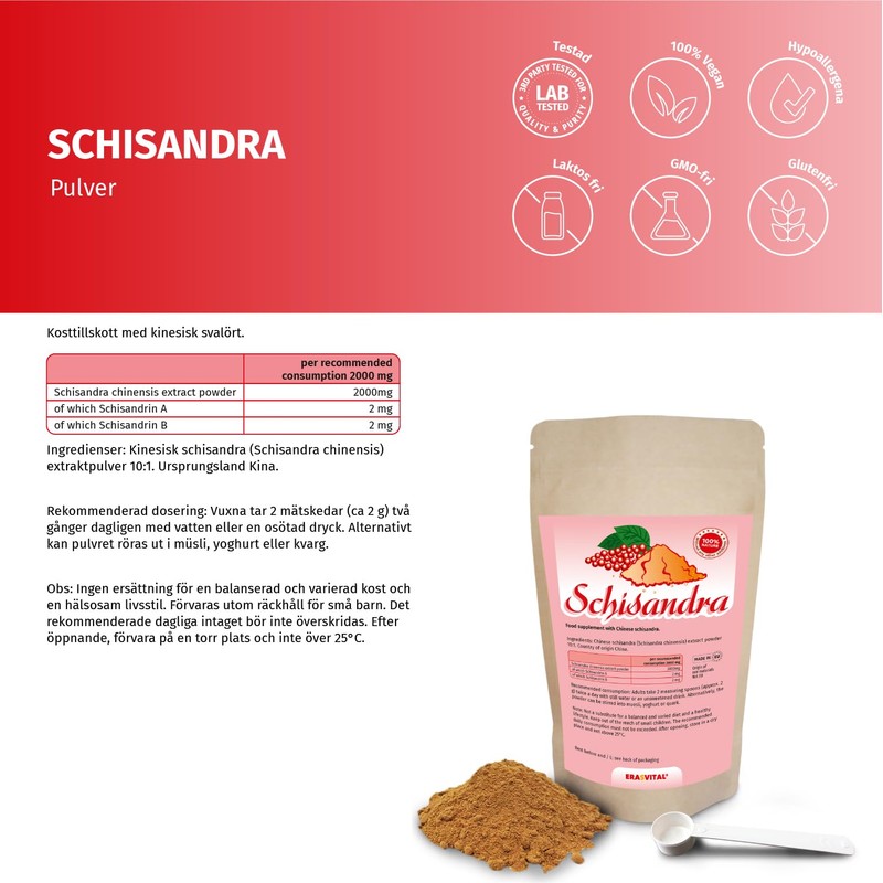 Schisandra Extract 100 g Powder High-Quality Highly Concentrated WuWeiZi Extract