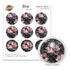 FreeStyle Libre 3 Sensor Stickers, Set of 9 "Black Floral",