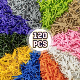 120Pcs Army Men Toy Soldier Action Figure Playset with 10 Color and 12 Pose Classic Plastic Rainbow Colorful Green Khaki World War II WW2 Military Army Guy for Boy Kid Birthday Party Favors Decoration