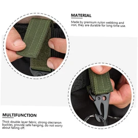 Kisangel 2 Sets 6pcs Buckle Carabiner Strap Carabiner Band Carabiner Keychain Gear Clip Carabiners Keychain Clip Hook Carabiner Ring Carabiner Keyring D Ring Webbing Heavy