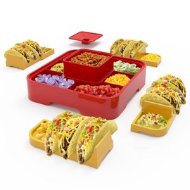 OOFAYBILL Taco Bar Serving Set for a Party - Taco Tuesday Kit of 4 personal Taco Holder...