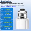 3 Packs Light Socket Plug Adapter,3 Prong Light Socket to