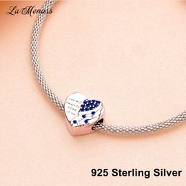 LaMenars Wife Charm for 925 Sterling Silver for Women's Bracelets & Necklaces Dangle Pendant for Christmas Day Valentine's Day Mother's Day Gifts for Girls