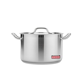 Large Stainless Steel Pot with Lid for Kaiser Large Stock Pot with Lid - Big Kitchen Cookware for Cooking, Canning, Boiling & Making Sauce & Soup - Pasta and Rice Stainless Steel Stockpot (9 Quartz)