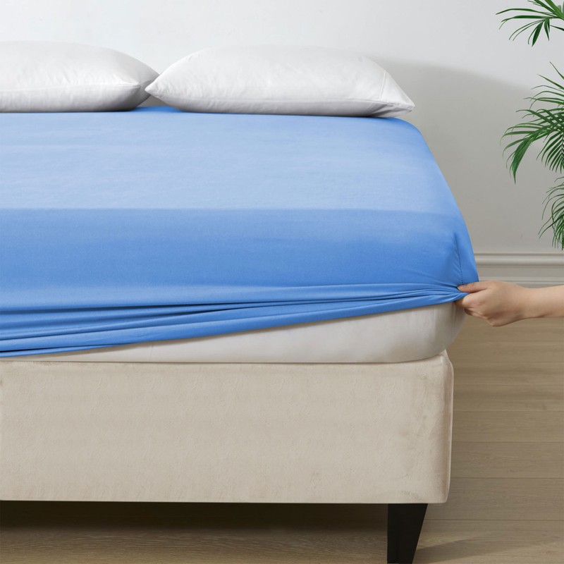 AMEHA Fitted Sheet Double 25 cm Deep Bed Sheets Easy