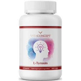 Vitaconcept I L-Tyrosine I 500 mg per capsule I 120 capsules I laboratory tested and vegan I high dose amino acid I made in Germany