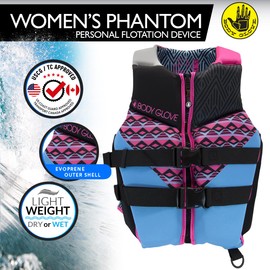 Body Glove Women’s Phantom U.S Coast Guard Approved Life Jacket PFD - Aqua/Purple - Small