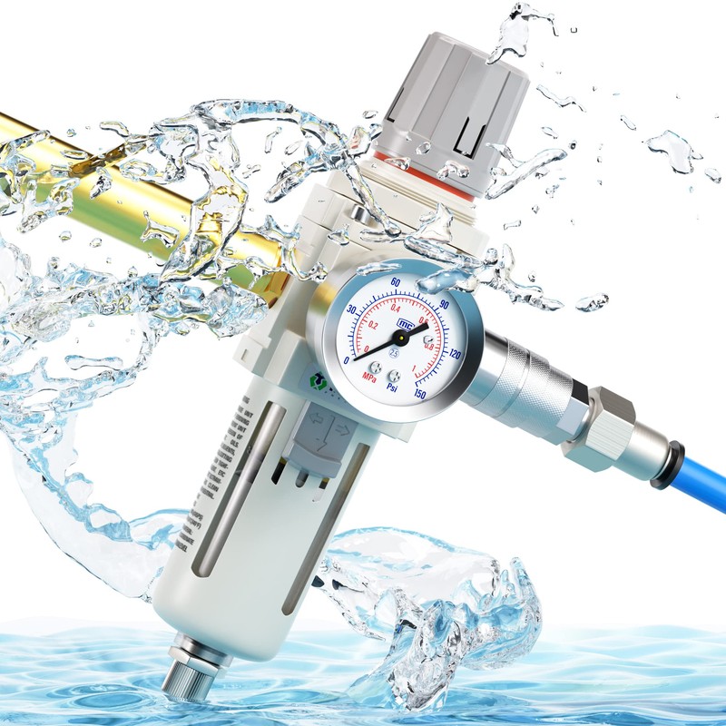 TAILONZ PNEUMATIC 1/2 Inch NPT White Air Filter Pressure Regulator