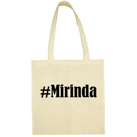Social Network... # Mirinda Hashtag Tote Bag School Bag Gym Bag 38 x 42 cm in Pink Blue Green Grey Yellow Red Black White Beige, beige