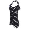 qyqkfly Girls Polka Dot Beach Sport One Shoulder One Piece