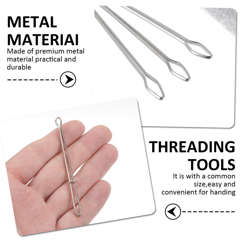 6Pcs Bodkin Drawstring Threader, Easy Quick Insert Drawstring Threader Tweezers