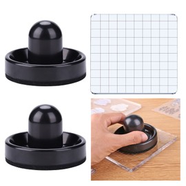 OTCRAFT 3 Pieces Pressing Stamping Tool with Acrylic Stamp Block Grid Clear Stamping Platform Craft Stamping Tools Card Making for Stamp Scrapbooking Embossing Craft