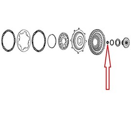 Torque Converter Metal Clad Seal Ring, fits Ford 6R80, 260mm (Late) Steel. FO-25-23