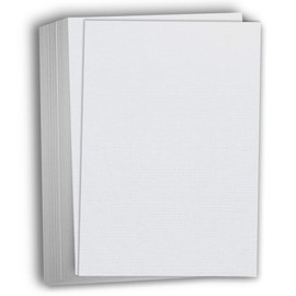 Hamilco Resume Linen Textured Cardstock Paper – 8 1/2 x 11" Blank Thick Heavy Weight 80 lb Cover Card Stock for Printer - 50 Pack (Gray)