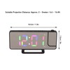 Digital Clock RGB LED Large Screen Mirror Projection Multifunctional Table