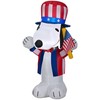 Gemmy Airblown Inflatable Patriotic Snoopy, 3.5 ft Tall, White