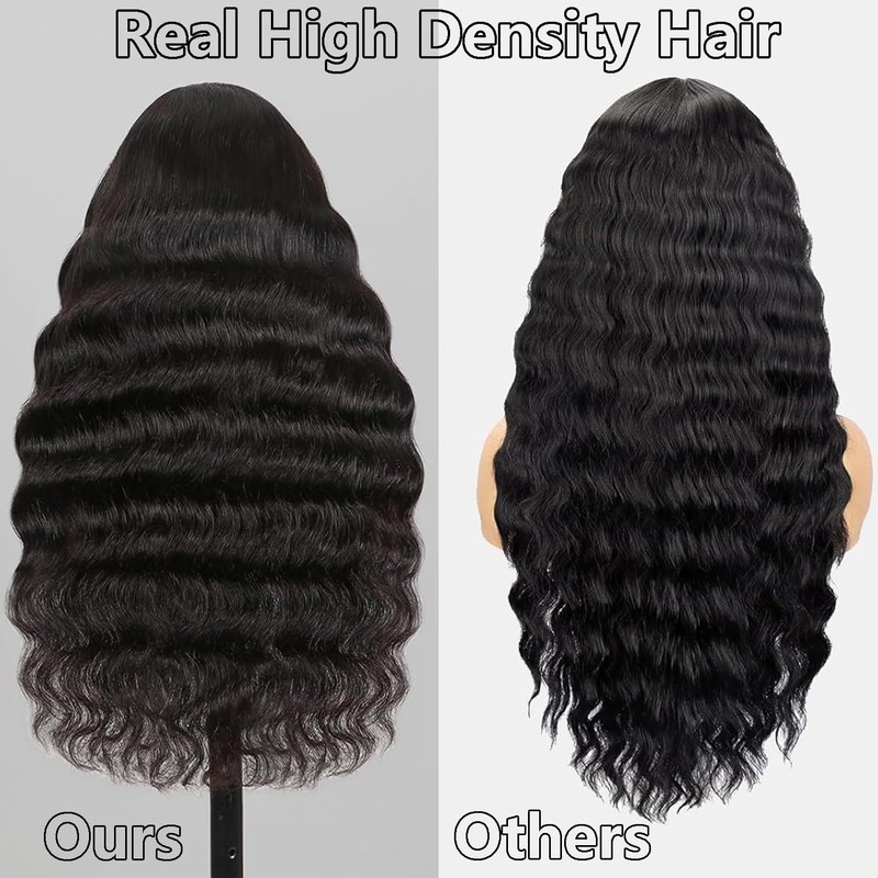 VIPPRETTY 13X6 HD Lace Front Wig,30Inch Glueless Loose Deep Wave